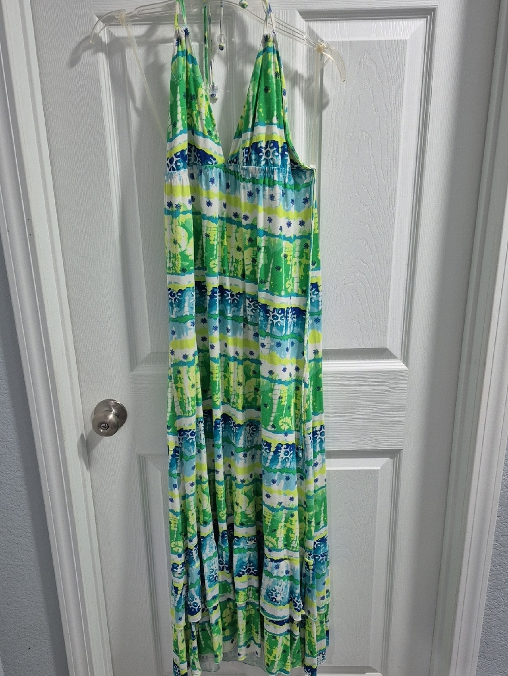 Joe Boxer Green and Blue Printed Maxi One-Piece